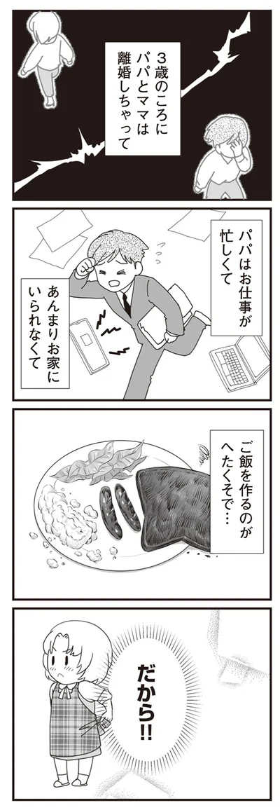 3歳のころにパパとママは離婚