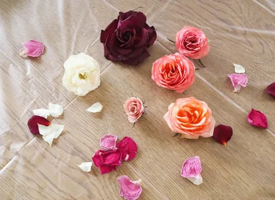 出来上がったドライフラワー