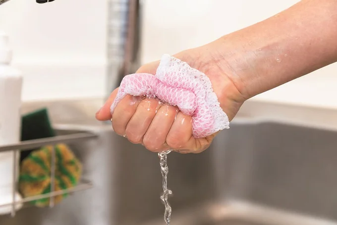 泡を流し終わったら水気をしっかり切る