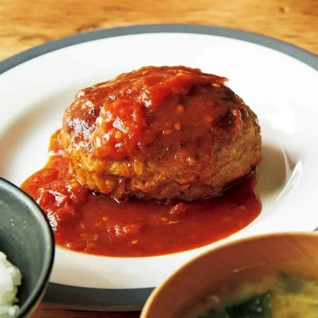 「トマト煮込みハンバーグ」