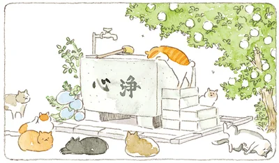 猫たちが集うお寺