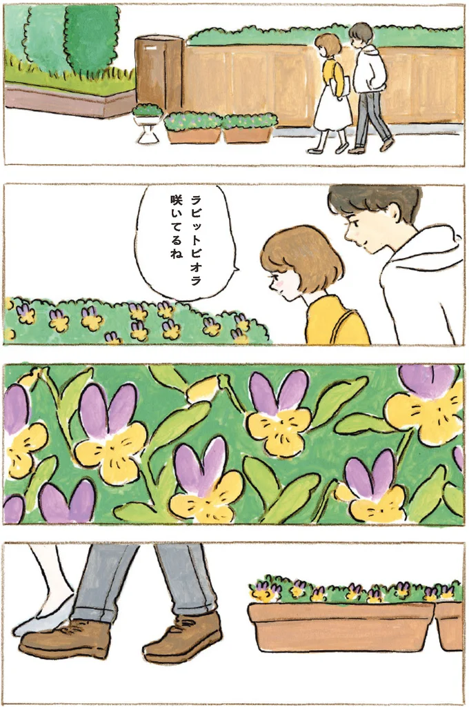 ラビットビオラ咲いてるね