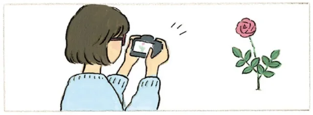 こんな風に見えたらいいな。一輪のバラをカメラにおさめて／うさぎ雲といっしょに（7）