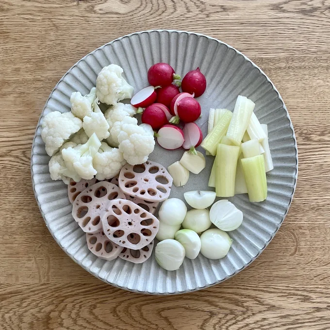 野菜のカットが完了!