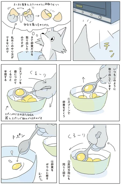 さて卵黄だけを取り出したいのですが