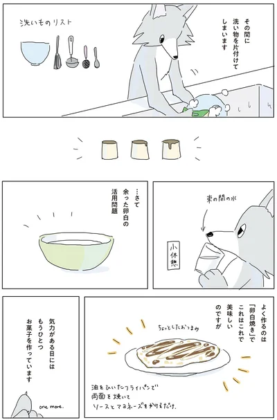 …さて　余った卵白の活用問題
