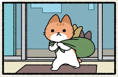 背中に鰹節