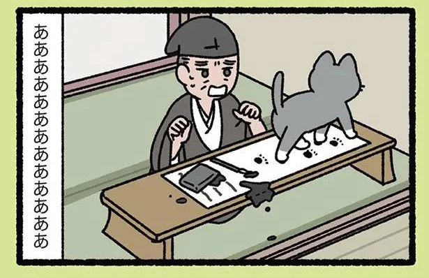 【徒然草とねこ】つれづれなるままに綴った随筆。それをねこが邪魔して!?／にゃんと！ねこむかしばなし（8）