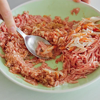 皿の中で混ぜてレンチン