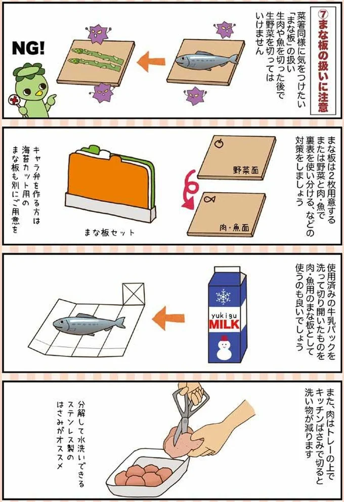 まな板の扱いに注意