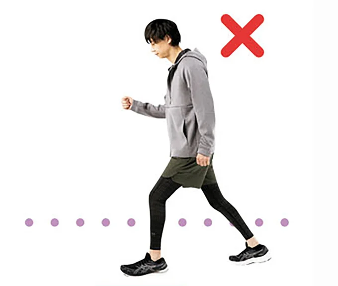 目線が下がってしまうと勢いよく前に進むことができません
