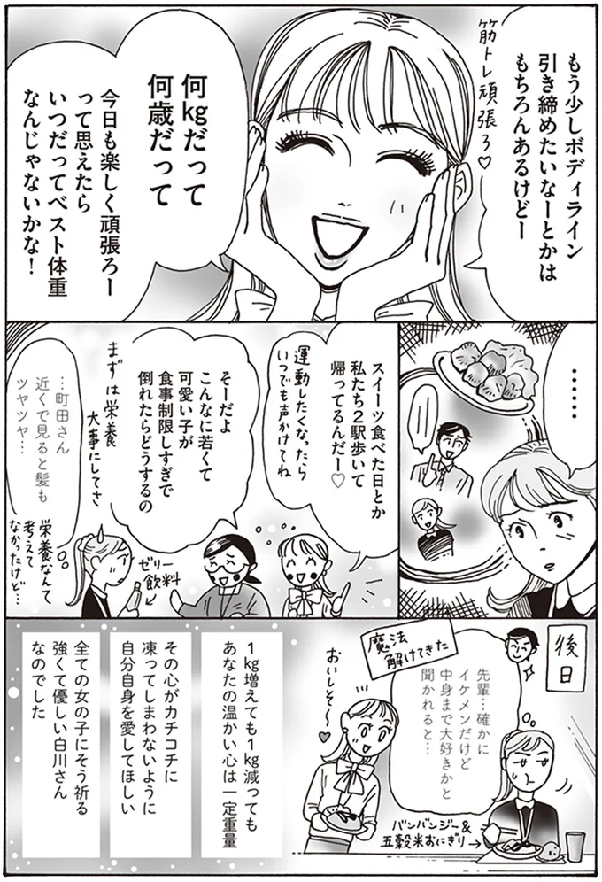 今日も楽しく頑張ろーって思えたら　いつだってベスト体重なんじゃないかな！