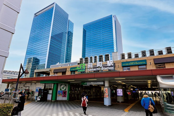JRの2路線だけでなく、徒歩1分で都営三田線の三田駅も利用できる「田町」