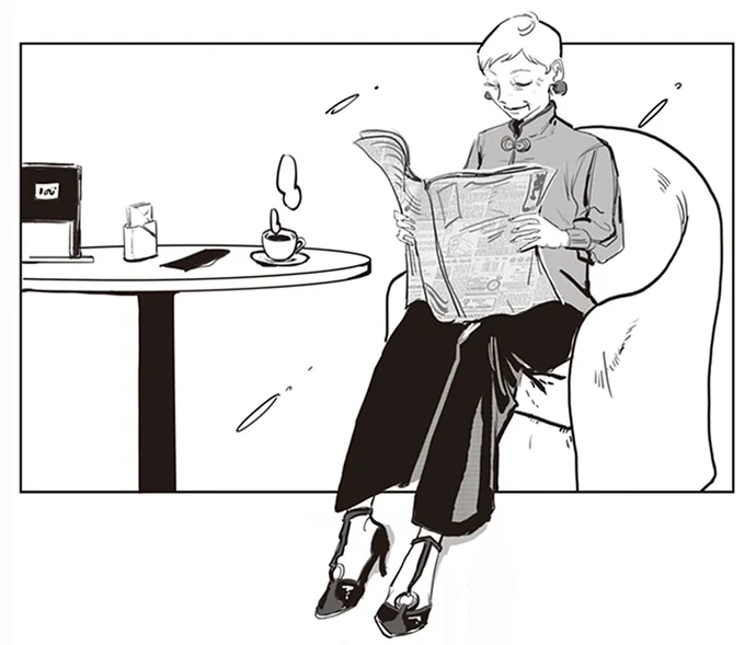 ぴかぴかの靴を履いているマダム