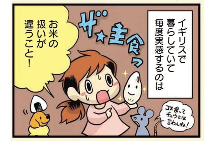 「ふっくらごはん」が主食の日本。イギリスで米はデザート、時には野菜？／流転7年うめだまのイギリス・アメリカ自由帳（4）