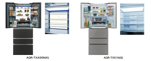2023年4月に発売された冷凍冷蔵庫「TXシリーズ」(AQR-TXA50N、AQR-TX51N 全4機種)