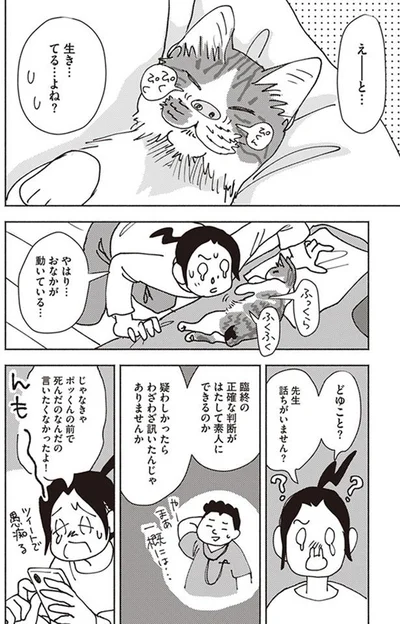 おなかが動いている…
