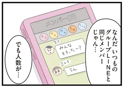 なんだ　いつものグループLINEと同じメンバーじゃん…