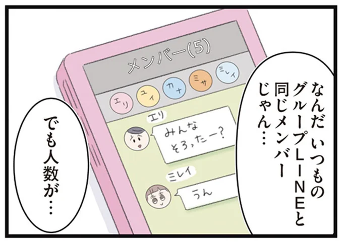 なんだ　いつものグループLINEと同じメンバーじゃん…