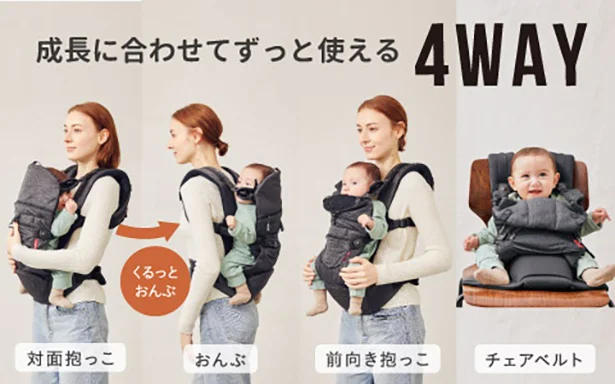 【greenlabel】4wayベビーキャリア／抱っこ、おんぶ、チェアベルト等 greenlabel】4wayベビーキャリア／抱っこ、おんぶ、チェアベルト等
