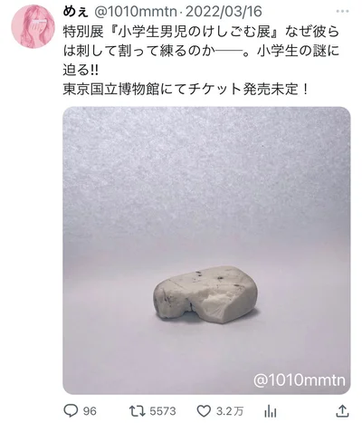 気になる！息子さんの「小学生男児のけしごむ展」