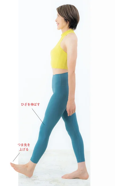 2と同様に、かかとから着地する