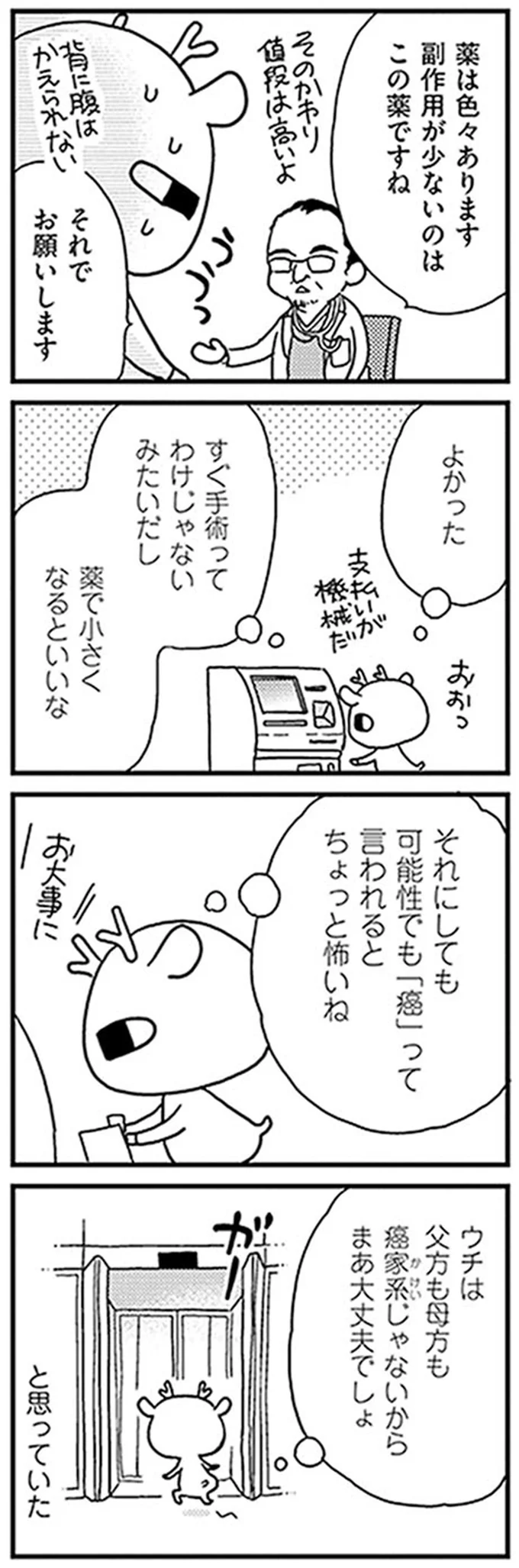 可能性でも「癌」って言われるとちょっと怖いね