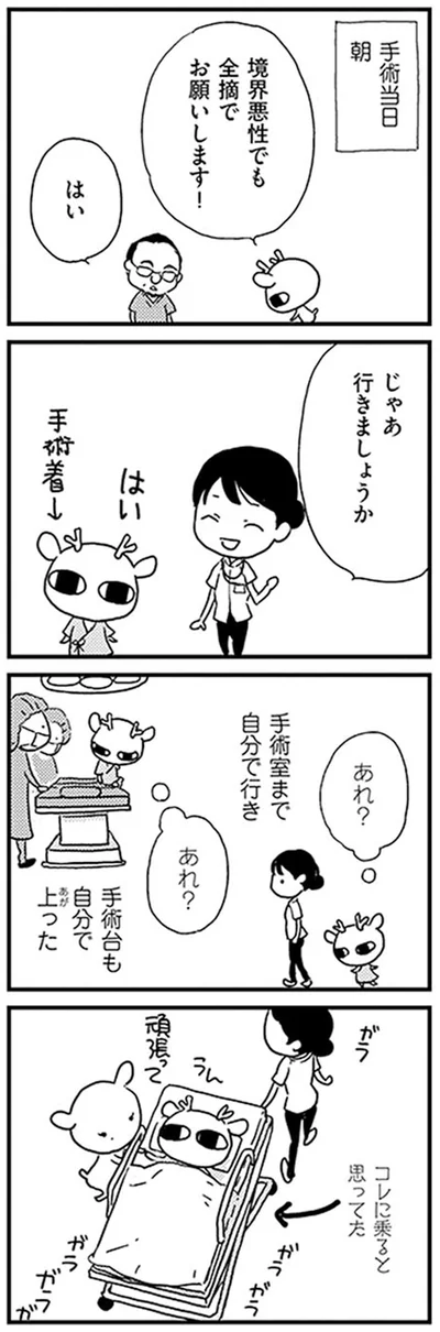 境界悪性でも全摘でお願いします！