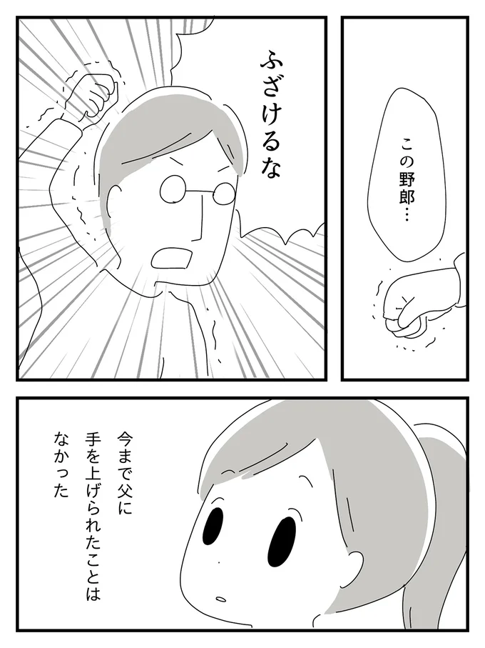 今まで父に手を上げられたことはなかった