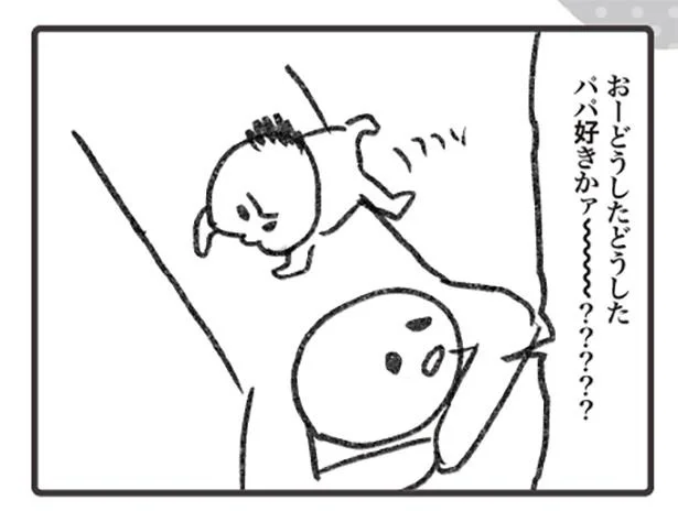 すり寄ってくるのはパパが好きな訳ではなくて…？