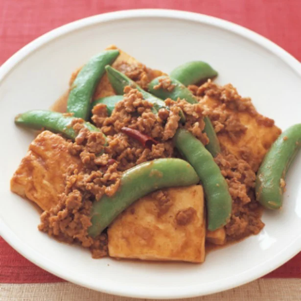 ピリ辛味でごはんが進む！ スナップえんどう×豆腐の元気チャージレシピ