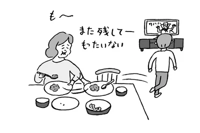 子どもの食べ残しをついつい完食……