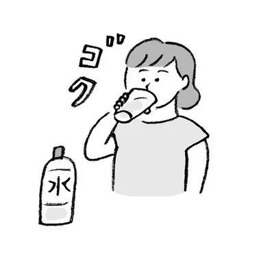 食前に水や炭酸水を1 杯飲む