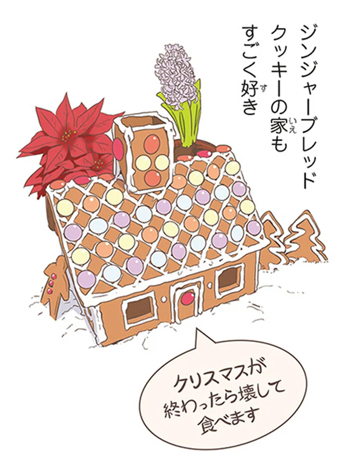 ジンジャーブレッドクッキーの家もすごく好き