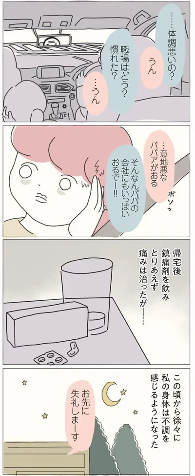 この頃から徐々に私の身体は不調を感じるようになった