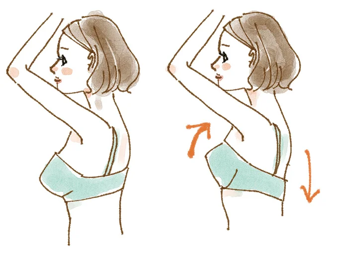 きれいに見える着け方　3. ストラップを調節