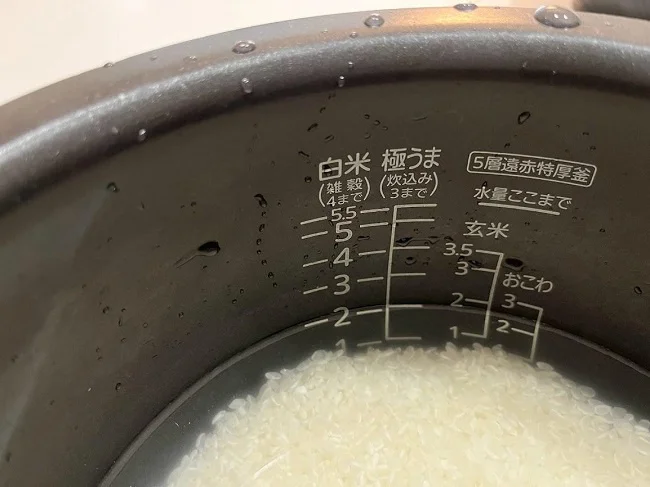 お米はたっぷりの水で素早くすすいでしっかり浸水