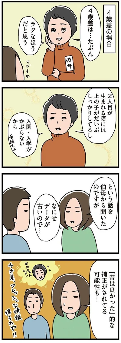 4歳差は…たぶんラクなほうだと思う