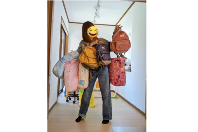 毎日筋トレ！？三つ子ちゃんの保育園荷物がやばい 