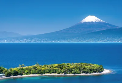 駿河湾より富士山を望む