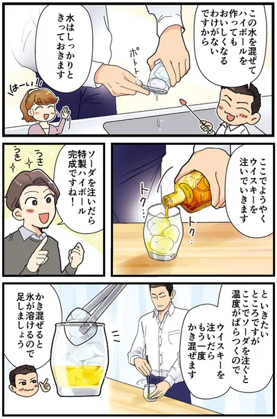 ここでようやくウイスキーを注いでいきます