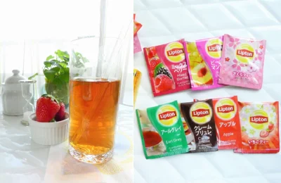 フルーティな香りが心地よいフレーバーティは、アイスティで飲むと体にしみるおいしさ♪　