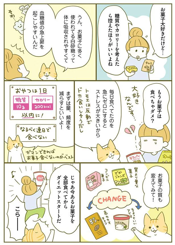 お菓子も質を変えてみて！