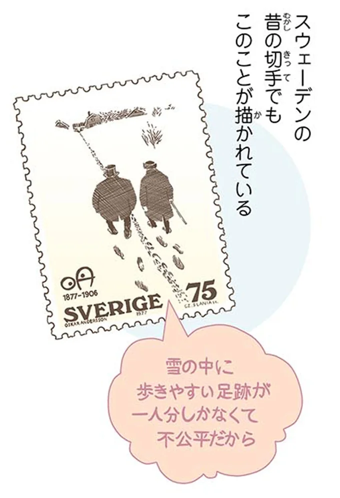 昔の切手でもこのことが描かれている