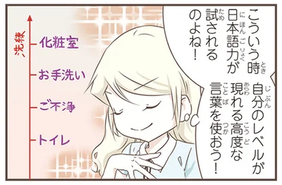 こういう時日本語力が試されるのよね！