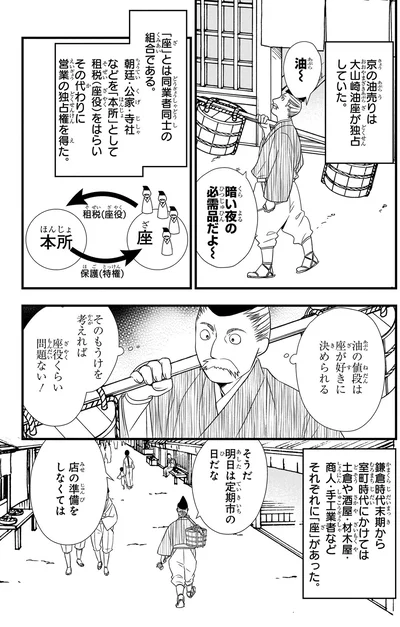 『角川まんが学習シリーズ 日本の歴史 6 二つの朝廷 南北朝～室町時代前期』より