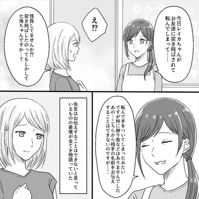お友達に突き飛ばされて転んでしまって…