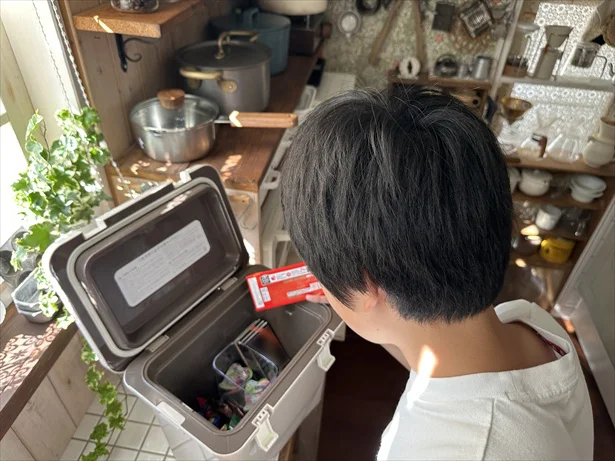 クーラーボックスの活用で冷蔵庫の開閉を減らします!