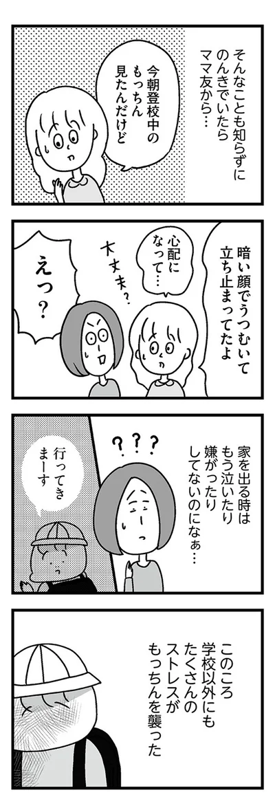 学校以外にもたくさんのストレスがもっちんを襲った