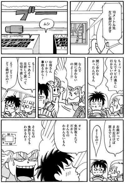 オレ免許取りたてだから　そんなのわかんないもん